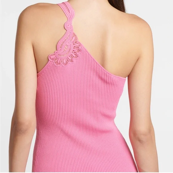 One Shoulder Ribbed Dress